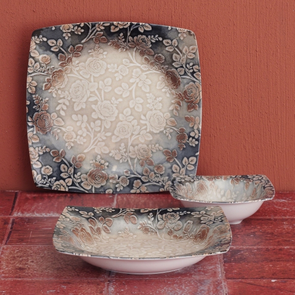 Güral Porselen Reaktif Bone 101376 24 Parça Yemek Takımı