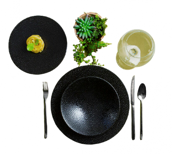 Porland Ethos Black Moss 18 Parça Yemek Takımı