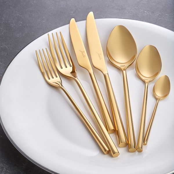 Jumbo 1001 Titanyum Gold 84 Parça Çatal Kaşık Bıçak Takımı