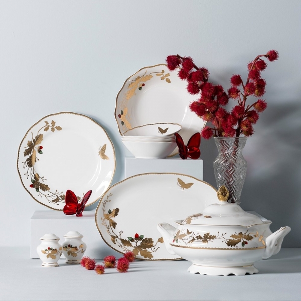 Jumbo Golden Butterfly 60 Parça Yemek Takımı