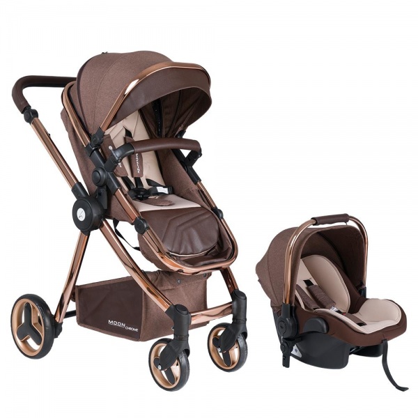 Safe Line Moon Bakır Chrome Travel Sistem Bebek Arabası