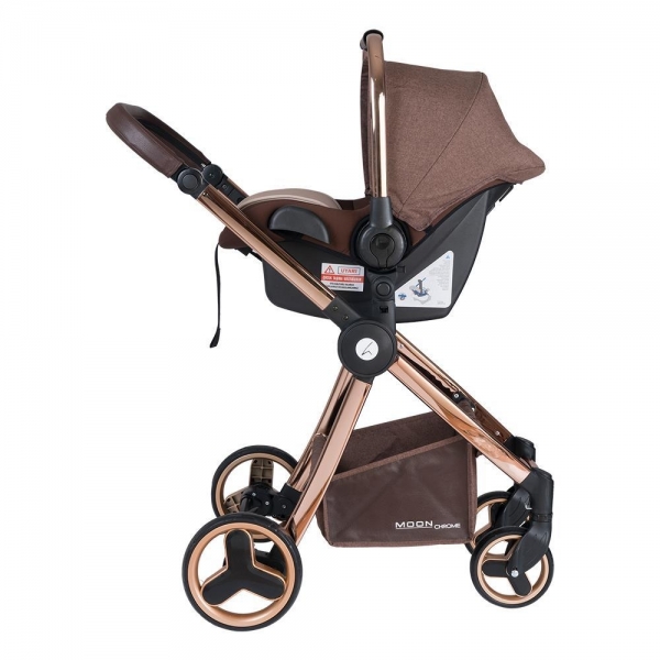 Safe Line Moon Bakır Chrome Travel Sistem Bebek Arabası