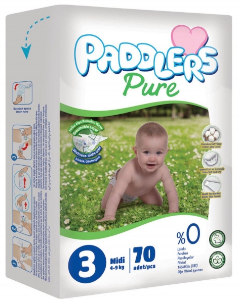 Paddlers Pure 3 Beden Bebek Bezi