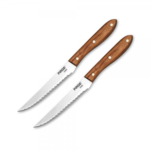 Pirge 35108 Ahşap Biftek Bıçağı Seti 2 Parça