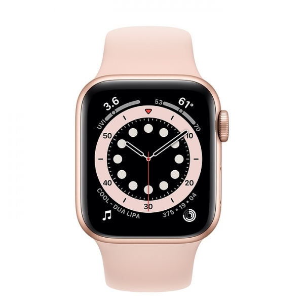 Apple Watch Series 6 (40mm) Altın Rengi Alüminyum Kasa ve Spor Kordon Akıllı Saat