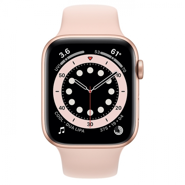 Apple Watch Series 6 (44mm) Altın Rengi Alüminyum Kasa ve Spor Kordon Akıllı Saat