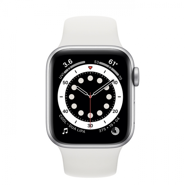 Apple Watch Series 6 (40mm) Gümüş Rengi Alüminyum Kasa ve Spor Kordon Akıllı Saat