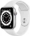 Apple Watch Series 6 (44mm) Gümüş Rengi Alüminyum Kasa ve Spor Kordon resim