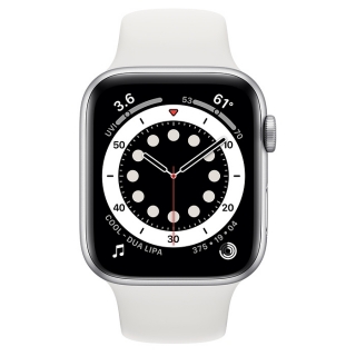 Apple Watch Series 6 (44mm) Gümüş Rengi Alüminyum Kasa ve Spor Kordon Akıllı Saat