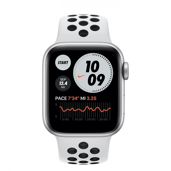 Apple Watch Nike Series 6 (40mm) Gümüş Rengi Alüminyum Kasa ve Nike Spor Kordon Akıllı Saat