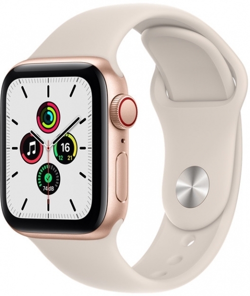 Apple Watch SE 44mm Alüminyum Kasa ve Spor Kordon Akıllı Saat