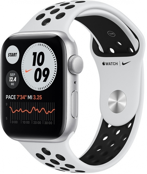 Apple Watch Nike SE (44mm) Gümüş Rengi Alüminyum Kasa ve Nike Spor Kordon Akıllı Saat