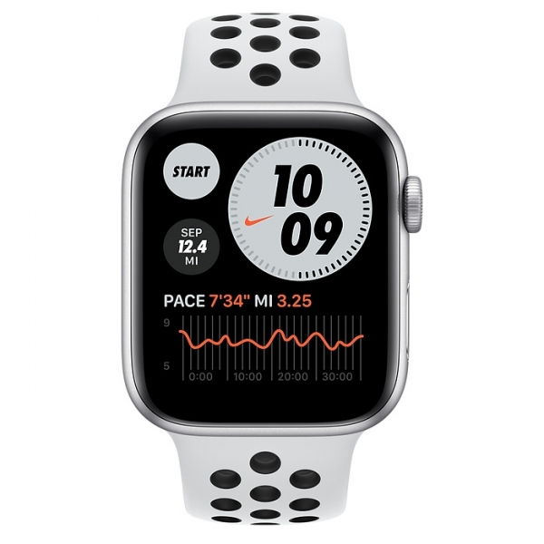 Apple Watch Nike SE (44mm) Gümüş Rengi Alüminyum Kasa ve Nike Spor Kordon Akıllı Saat