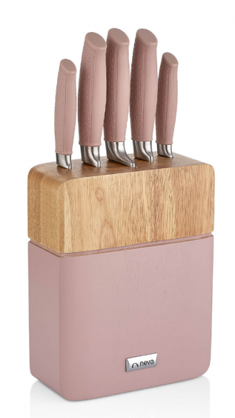Neva Sweet Plus Standlı Bıçak Seti 5 Parça (Rose Gold)