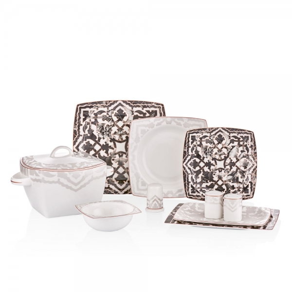 Neva Bitter Premium Aşikar N2831 60 Parça Yemek Takımı