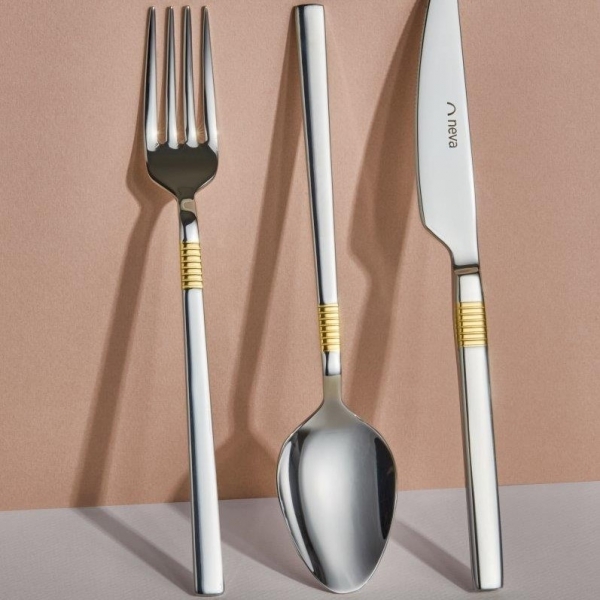Neva N2906 Kuşak Gold 84 Parça Çatal Kaşık Bıçak Takımı