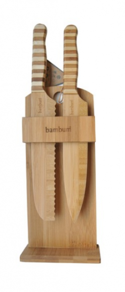 Bambum Chapati Standlı Bıçak Seti 3 Parça