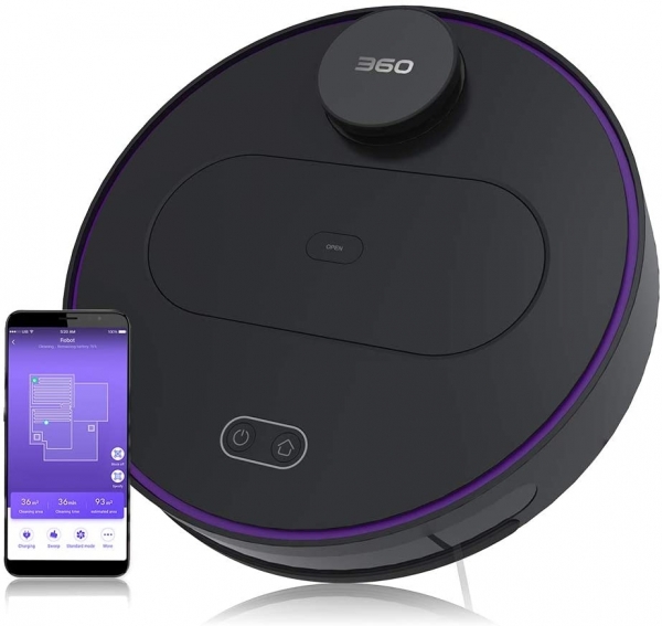 360 S6 Robot Süpürge+Mop (1800 Pa)
