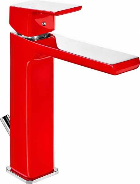 E.C.A. Tiera Orta Boy Kumandalı 103388013 Lavabo Bataryası (Kırmızı)