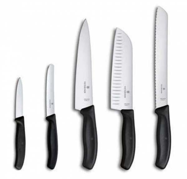 Victorinox VT 6.7143.5 Swiss Classic Ahşap Korumalı Standlı Bıçak Seti 6 Parça