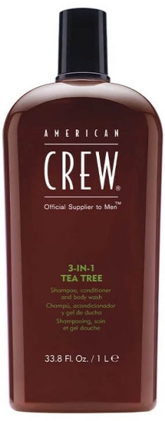 American Crew 3 in 1 Tea Tree 1000 ml 3'ü 1 Arada (1 litre)