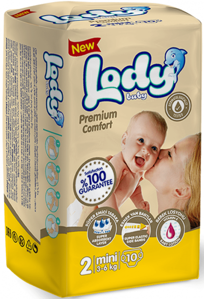 Lody Baby Premium Comfort 2 Beden Bebek Bezi
