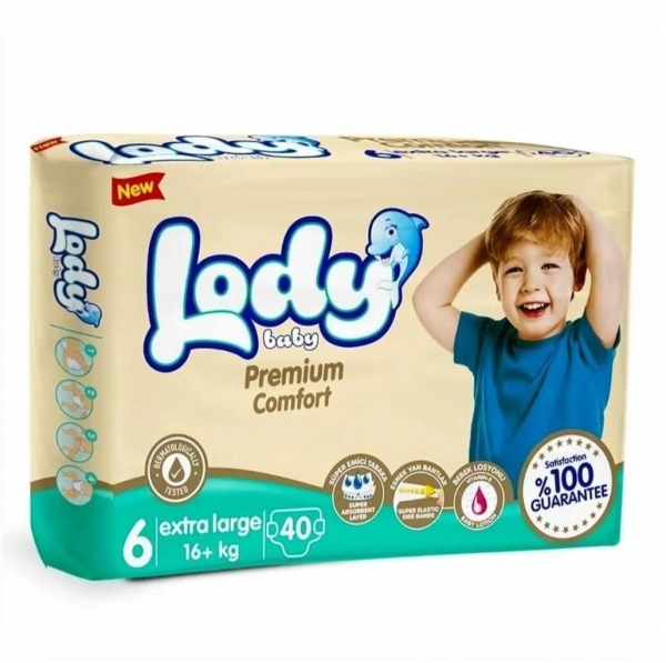 Lody Baby Premium Comfort 3 Beden 40 Adet Bebek Bezi