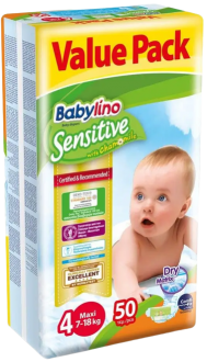 Babylino Sensitive 4 Beden 50 Adet Bebek Bezi