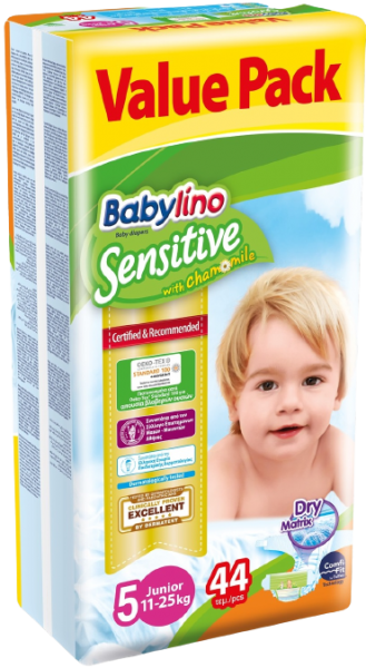 Babylino Sensitive 5 Beden 44 Adet Bebek Bezi