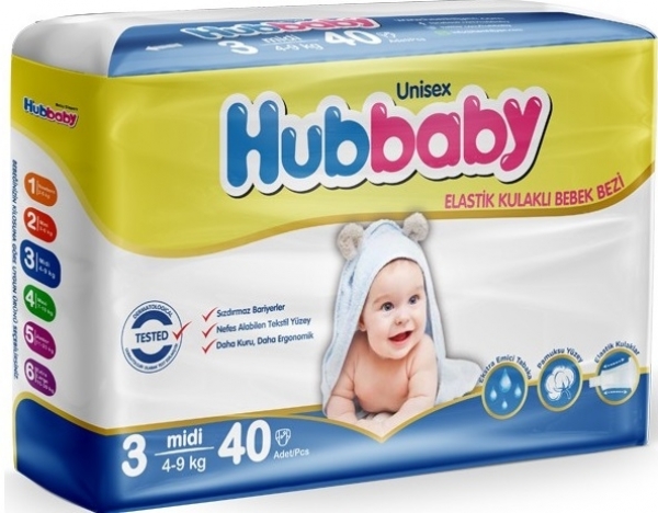 Hubbaby 3 Beden Bebek Bezi