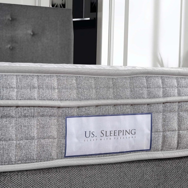 US. Sleeping Ultra Super Gray 120x200 cm Yaylı Yatak (120x200 cm)