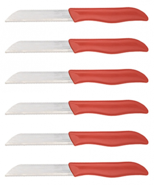 Tantitoni Meyve Bıçağı Seti 6 Parça (Kırmızı)