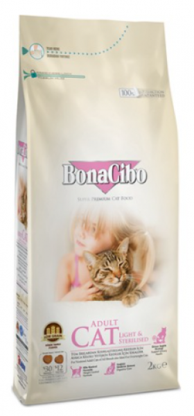 BonaCibo Adult Light Sterilised 2 kg Kedi Maması