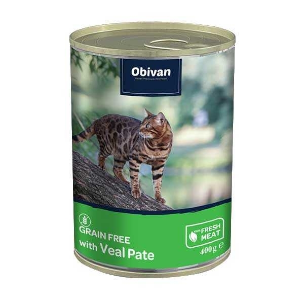 Obivan Tahılsız Dana Etli Ezme Yetişkin 400 gr Kedi Maması