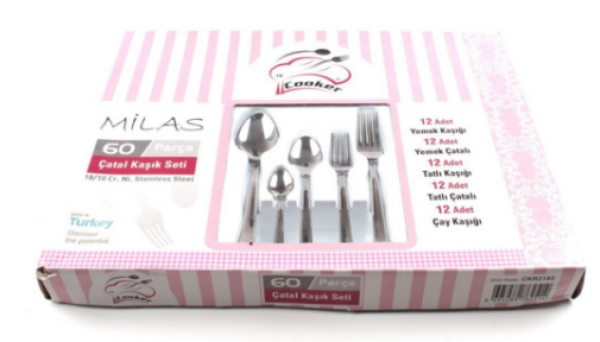 Cooker Milas CKR-2185 60 Parça Çatal Kaşık Bıçak Takımı