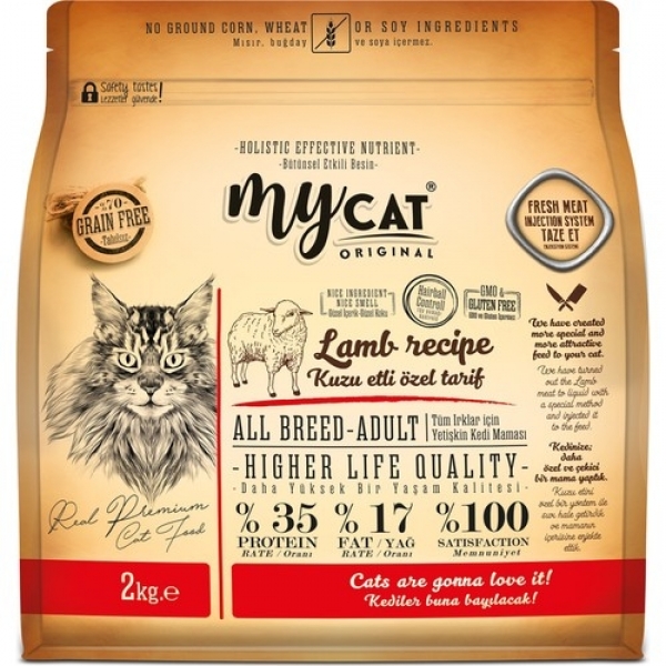 MyCat Mycat Tahılsız Kuzu Etli Yetişkin 2 kg Kedi Maması