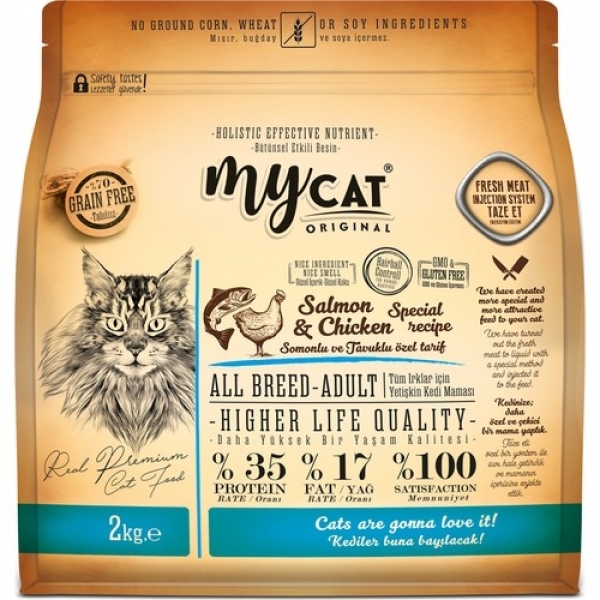 MyCat Mycat Tahılsız Somonlu & Tavuklu 2 kg Kedi Maması