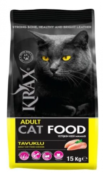 Krax Yetişkin Tavuklu 15 kg Kedi Maması
