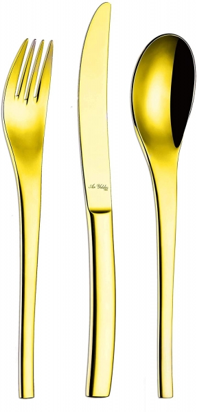 Aryıldız Jazz Titanyum Gold 36 Parça Çatal Kaşık Bıçak Takımı