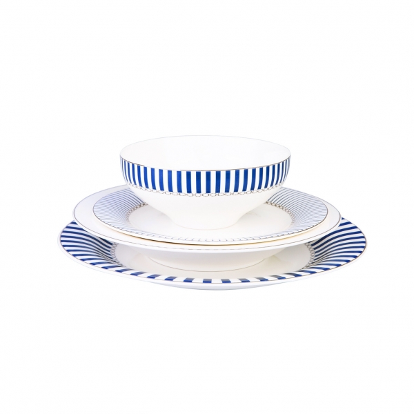 Jumbo Royal Blue Colors 24 Parça Yemek Takımı