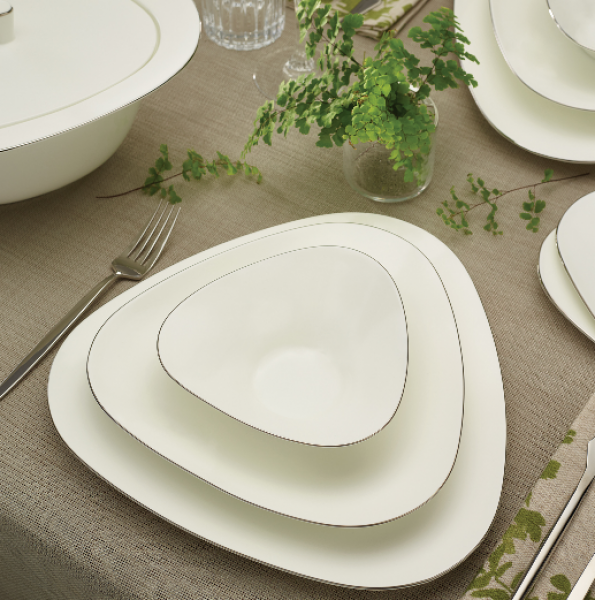 Karaca Fine Pearl Trio Platin 62 Parça Yemek Takımı