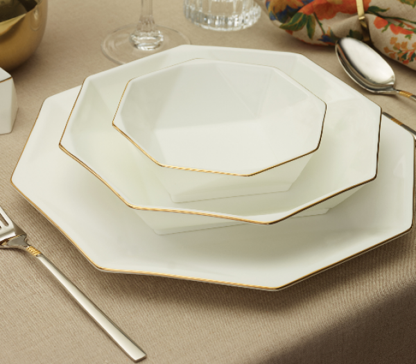 Karaca Fine Pearl Quartz Gold 62 Parça Yemek Takımı