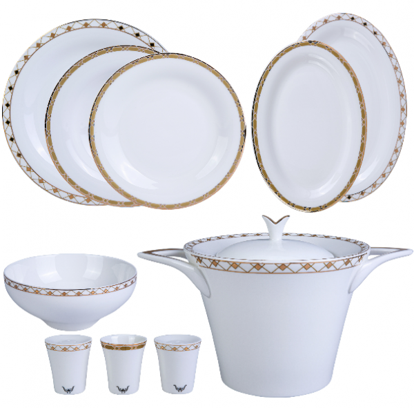 Karaca Shield Gold 60 Parça Yemek Takımı