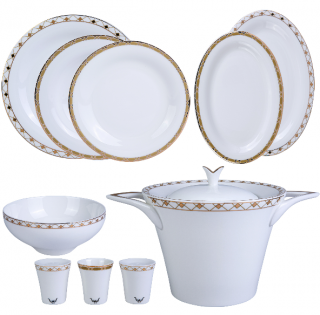Karaca Shield Gold 60 Parça Yemek Takımı