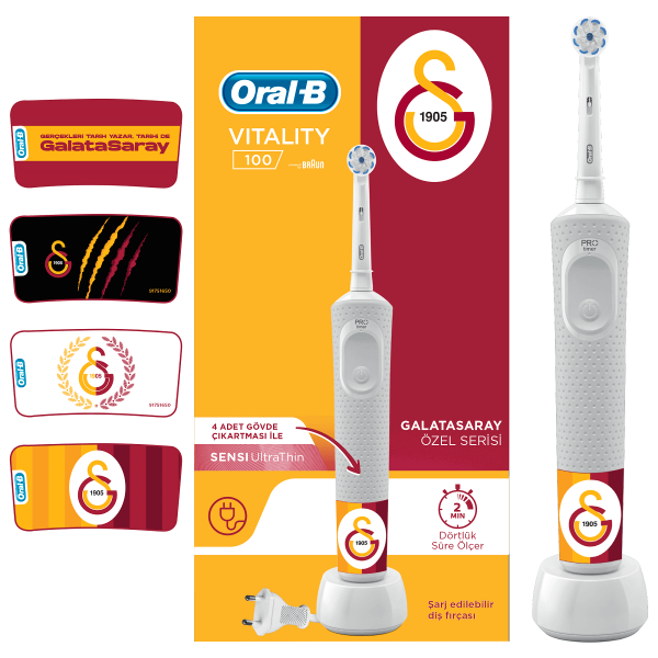 Oral-B Vitality D100 Galatasaray Serisi Şarjlı Diş Fırçası (Diş Fırçası)