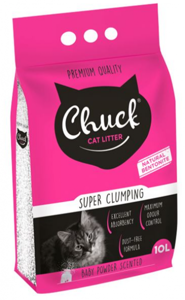 Chuck Bebek Pudralı Kalın Taneli 10 lt Kedi Kumu (Kalın Taneli)