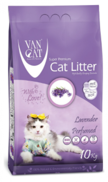 Vancat Lavanta Kokulu Kalın Taneli 10 kg Kedi Kumu