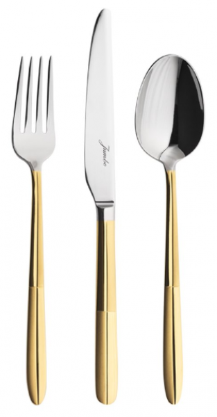 Jumbo 9401 Gold 84 Parça Çatal Kaşık Bıçak Takımı (Altın)