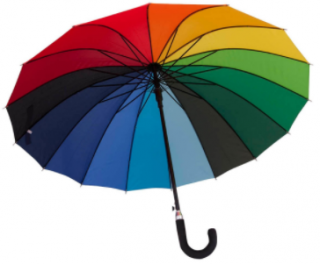 Biggbrella Uzun Gökkuşağı Klasik Unisex Şemsiye