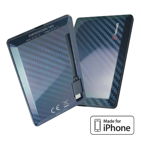 Tuncmatik EnergyCard 1400 Lightning 1400 mAh Powerbank